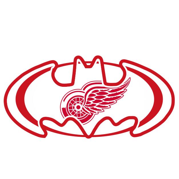 Detroit Red Wings Batman Logo iron on transfers